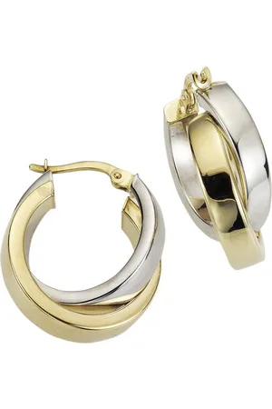 CELESTA Paar Creolen 333/- Gelbgold bicolor