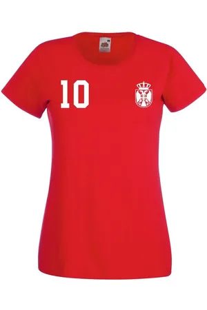 Youth Designz T-Shirt Serbien Damen T-Shirt im Fußball Trikot Look mit trendigem Motiv - Verkäufer: EmDa Trading GmbH
