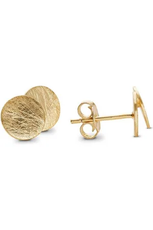iz-el Paar Ohrstecker Ohrringe Gold Plättchen - Ohrstecker DOUBLE DOTS GOLD, 925 Sterling Silber - Verkäufer: