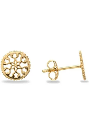 iz-el Paar Ohrstecker Ohrringe Gold Mandala - Ohrstecker SONNENMANDALA, 925 Sterling Silber - Verkäufer: