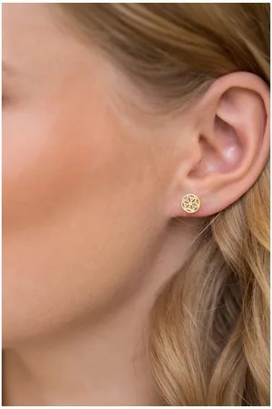 iz-el Paar Ohrstecker Ohrringe Gold Lebensblume - KLEINE LEBENSBLUME, 925 Sterling Silber - Verkäufer: