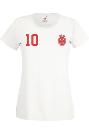Youth Designz T-Shirt Serbien Damen T-Shirt im Fußball Trikot Look mit trendigem Motiv - Verkäufer: EmDa Trading GmbH