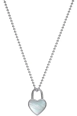 iz-el Silberkette Kette Silber HERZ Perlmutt - Glückskette, 925 Sterling Silber - Verkäufer: