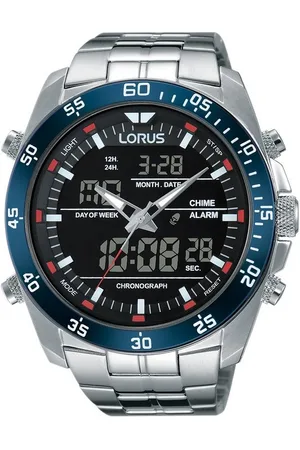 Lorus Chronograph RW623AX5, Armbanduhr, Quarzuhr, Herrenuhr, Stoppfunktion, Digitalanzeige, Datum
