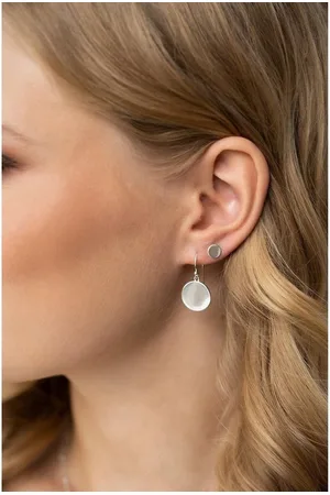 iz-el Paar Ohrstecker Ohrringe Silber Plättchen - Ohrhänger, 925 Sterling Silber - Verkäufer: