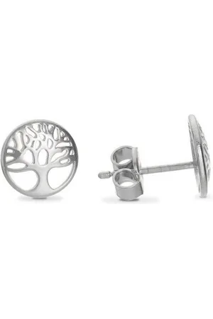 iz-el Paar Ohrstecker Ohrringe Silber Lebensbaum - silberner Ohrstecker, 925 Sterling Silber - Verkäufer: