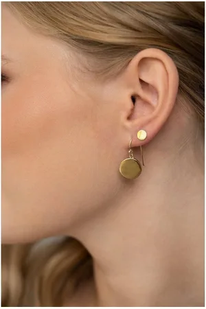 iz-el Paar Ohrstecker Ohrringe Gold Plättchen - Ohrhänger, 925 Sterling Silber - Verkäufer: