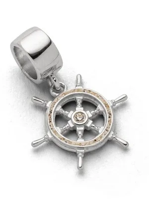 DUR Charm-Einhänger Schmuck: Charm "Steuerrad" mit Strandsand F260 - Verkäufer: Strandsandschmuck