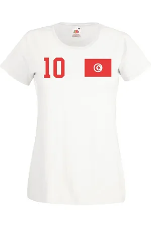 Youth Designz T-Shirt Tunesien Damen T-Shirt im Fußball Trikot Look mit trendigem Motiv - Verkäufer: EmDa Trading GmbH