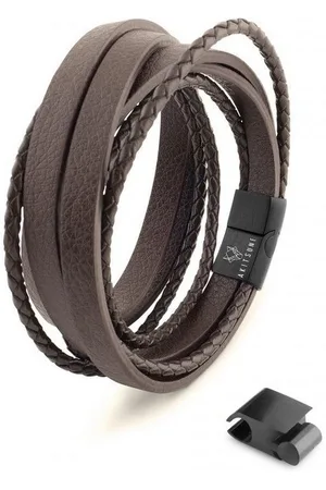 Akitsune Armband Dark Matter Kunstleder Armband - Schwarz Braun 17cm - Verkäufer: Blackskies