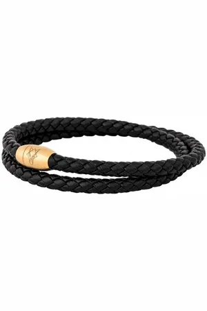Akitsune Lederarmband Suprema Lederarmband Gold - Schwarz 18 cm - Verkäufer: Blackskies