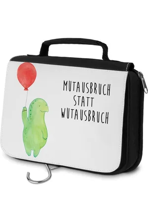 Mr. & Mrs. Panda Kulturbeutel Schildkröte Luftballon - - Geschenk, Herren, Schminkutensil, glü (1-tlg), Wasserabweisend - Verkäufer: