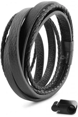 Akitsune Armband Dark Matter Kunstleder Armband - Schwarz Schwarz 23cm - Verkäufer: Blackskies