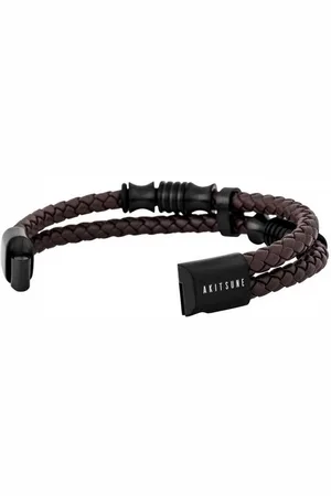 Akitsune Lederarmband Gracilitas Lederarmband Mattschwarz - Braun 22cm - Verkäufer: Blackskies