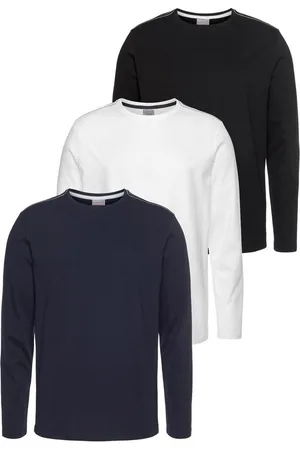EASTWIND Langarmshirt (3er-Pack) Langarm, Basic-Stil, Rundhals-Ausschnitt, aus 100% Baumwolle