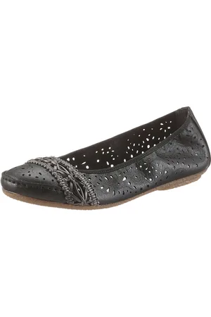 Rieker Ballerina Slipper, Flache Schuhe mit Rundum-Gummizug