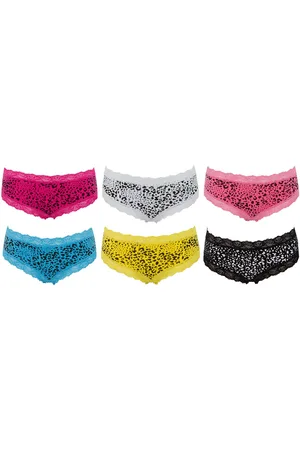 AvaMia Panty 6er Pack Pantys Spitze Uni Hotpants Hipster French Knickers Damen (Spar-Set, 6er-Pack) 6er Pack Pantys mit Spitze Uni Hotpants Damen Teen 86797 - Verkäufer: PEROYORK