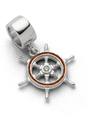 DUR Charm-Einhänger Schmuck: Charm "Steuerrad" mit Bernstein F261 - Verkäufer: Strandsandschmuck