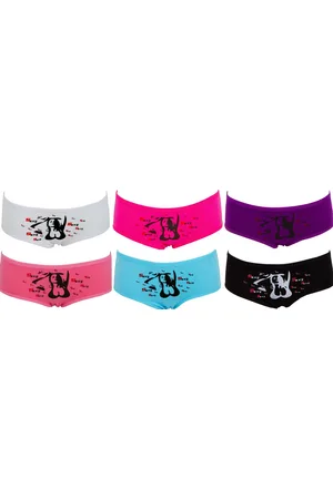 AvaMia Panty 6er Pack Pantys Spitze Uni Hotpants Hipster French Knickers Damen (Spar-Set, 6er-Pack) 6er Pack Pantys mit Spitze Uni Hotpants Damen Teen 86547 - Verkäufer: PEROYORK