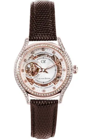 CARL VON ZEYTEN Automatikuhr Seewald CVZ0069RWHS, Armbanduhr, Damenuhr, Saphirglas, Made in Germany, Mechanische Uhr