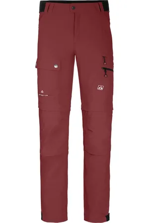 Bergson Outdoorhose FROSLEV Bermuda Zipp-Off Herren Wanderhose, recycelt, elastisch, 7 Taschen, Normalgrößen, rot - Verkäufer: