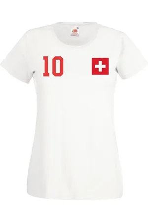 Youth Designz T-Shirt Schweiz Damen T-Shirt im Fußball Trikot Look mit trendigem Motiv - Verkäufer: EmDa Trading GmbH
