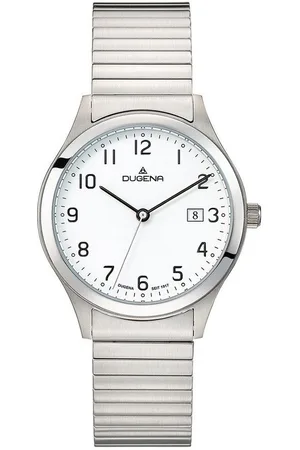 DUGENA Quarzuhr Herren-Armbanduhr Bari, Quarz, Edelstahlgehäuse, Mineralglas, 5 bar - Verkäufer: Selva Technik GmbH