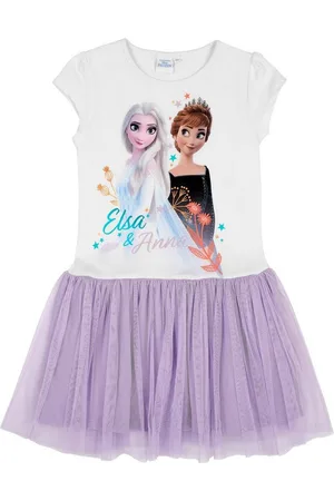 Disney Sommerkleid Eiskönigin 2 Kurzarm Kleid mit Anna und Elsa - Verkäufer: fabelkids