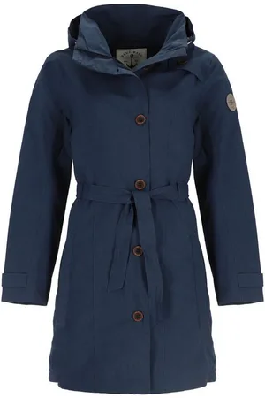 Blue Wave Funktionsmantel Damen Funktions-Trenchcoat Jennifer - Regenjacke mit Dekorknöpfen - Verkäufer: tomBrook GmbH