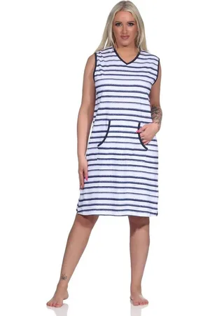 Normann Nachthemd Damen Achselträger Nachthemd Strandkleid in maritimer Streifenoptik - Verkäufer: Fairway