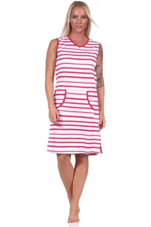 Normann Nachthemd Damen Achselträger Nachthemd Strandkleid in maritimer Streifenoptik - Verkäufer: Fairway