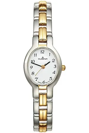 DUGENA Quarzuhr Damen-Armbanduhr Schmuckband, Quarzwerk, Edelstahl, Mineralglas, 3 bar - Verkäufer: Selva Technik GmbH