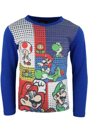 Super Mario Langarmshirt Luigi Used Look Kinder Shirt 100% Baumwolle - Verkäufer: WS-Trend