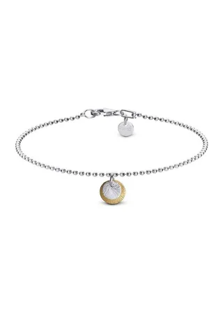 iz-el Armband Armband Gold Silber Bicolor Plättchen - KUGELARMBAND DOTS, 925 Sterling Silber - Verkäufer: