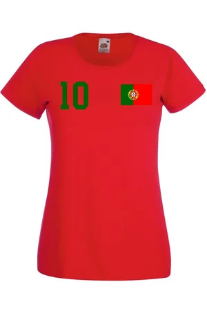 Youth Designz T-Shirt Portugal Damen T-Shirt im Fußball Trikot Look mit trendigem Motiv - Verkäufer: EmDa Trading GmbH