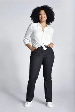 Ulla Popken Funktionshose Jeans Mandy gerade 5-Pocket-Form Komfortbund - Verkäufer: Popken Fashion Group