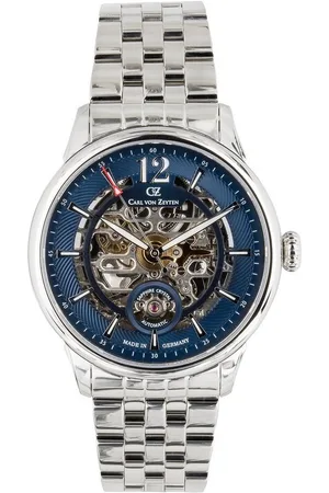 CARL VON ZEYTEN Automatikuhr Schramberg CVZ0080BLMS, Armbanduhr, Herrenuhr, Skelettuhr, Made in Germany, Mechanische Uhr