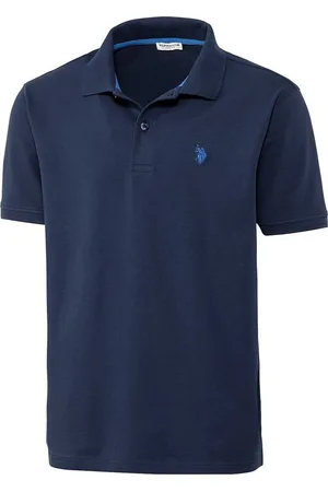 U.S. Polo Assn. Poloshirt schöne Piqué-Struktur und Logo-Stick im Kontrastton - Verkäufer: Vorteilshop