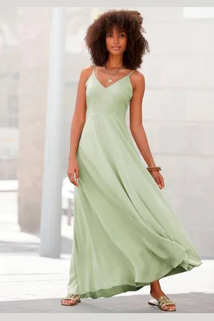 Lascana Maxikleid aus gewebter Viskose, Cut-Out am Rücken, Sommerkleid