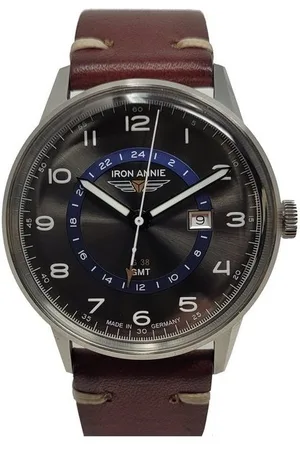 Iron Annie Quarzuhr, Herrenuhr mit Vintage Lederband Serie G38 Quarz GMT Datum 5342-4 - Verkäufer: Juwelier Bektas e.K.