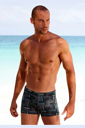 CHIEMSEE Boxer-Badehose mit modischem Allovermuster