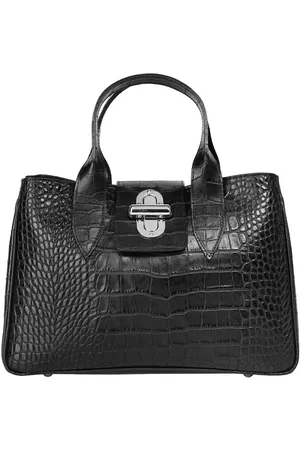 Cluty Henkeltasche, echt Leder, Made in Italy
