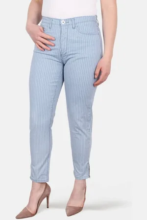 Stooker Women 5-Pocket-Jeans Nizza Stripe Tapered Fit Tapered Fit Casual Clean Wash Denim Seitlichem Gummibund. für Damen - Verkäufer: Stooker Brands
