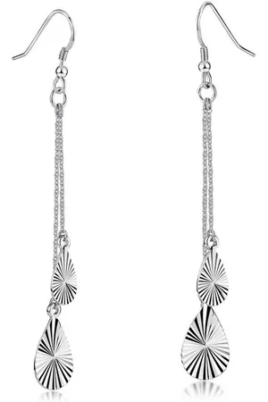 Materia Paar Ohrhänger Damen Tropen Anhänger lang 79mm SO-223, 925 Sterling Silber - Verkäufer: Schmuck