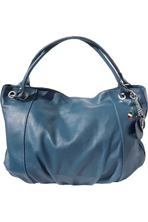 Florence Schultertasche Echtleder Hobo Bag Damen türkis (Schultertasche), Damen Leder Schultertasche, Henkeltasche, türkis ca. 42cm - Verkäufer: Fit4Style Silberschmuck - IMPPAC