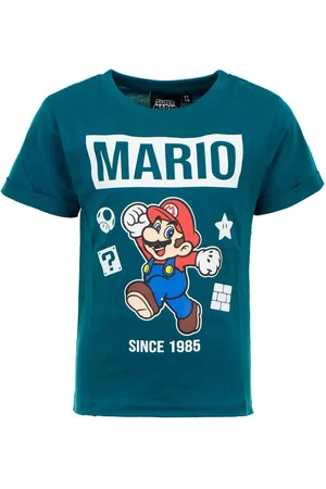 Super Mario Print-Shirt Kinder T-Shirt Petrol since 1985 Jungen und Mädchen Gr. 98 104 110 116 122 128 ca. 3 4 5 6 7 8 Jahre - Verkäufer: coole-fun-t-shirts