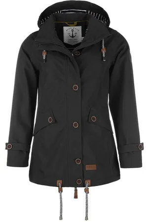 Blue Wave Funktionsjacke Damen Regenjacke Doreen mit Dekorknöpfen - Jacke mit Innenfutter - Verkäufer: tomBrook GmbH