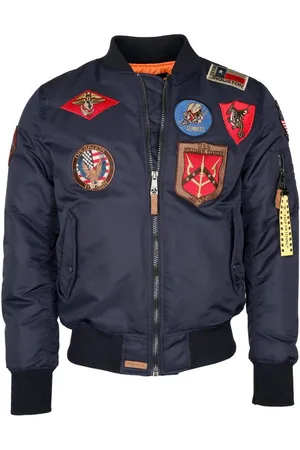 Top Gun Bomberjacke im Pilotenstil mit Patches TG20191053