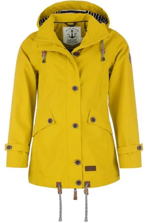 Blue Wave Funktionsjacke Damen Regenjacke Doreen mit Dekorknöpfen - Jacke mit Innenfutter - Verkäufer: tomBrook GmbH