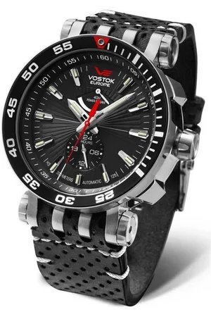 Vostok Automatikuhr Energia Rocket Herrenuhr – 48 mm, 575A538-L, mit Lederband und Tritium-Beleuchtung - Verkäufer: Jäckle Uhrenhandel e.K.